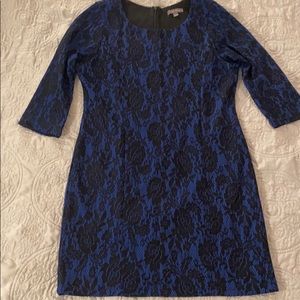 Tinley Road Blue and Black Lace Dress